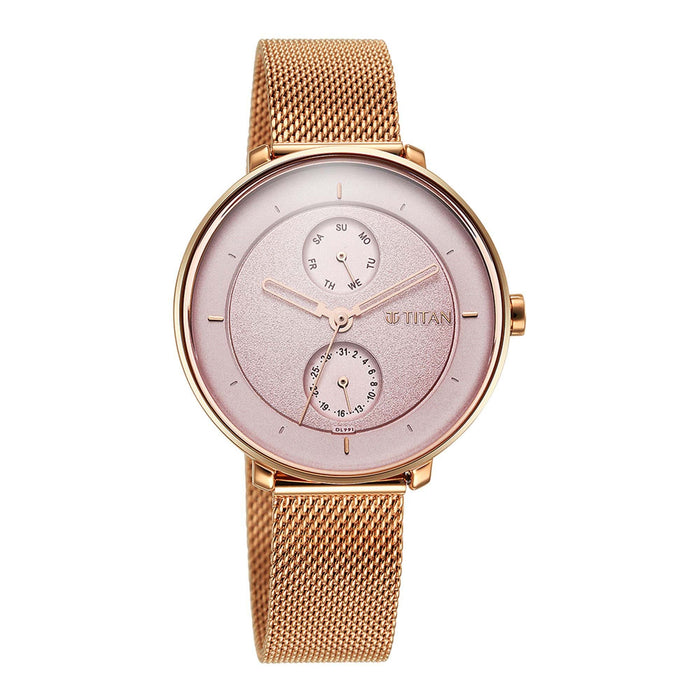 Pastel Dreams Pink Dial Metal Strap Watch 2651WM04