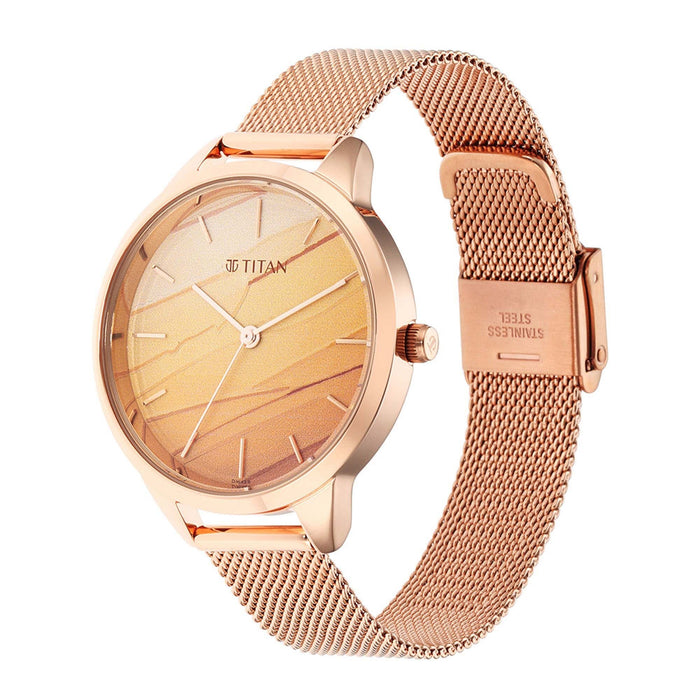 Pastel Dreams Pink Dial Metal Strap Watch 2664WM03