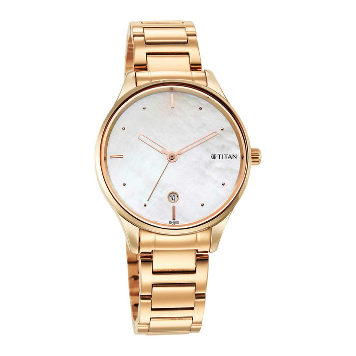 Pastel Dreams White Mother of Pearl Dial Metal Strap Watch 2670WM08