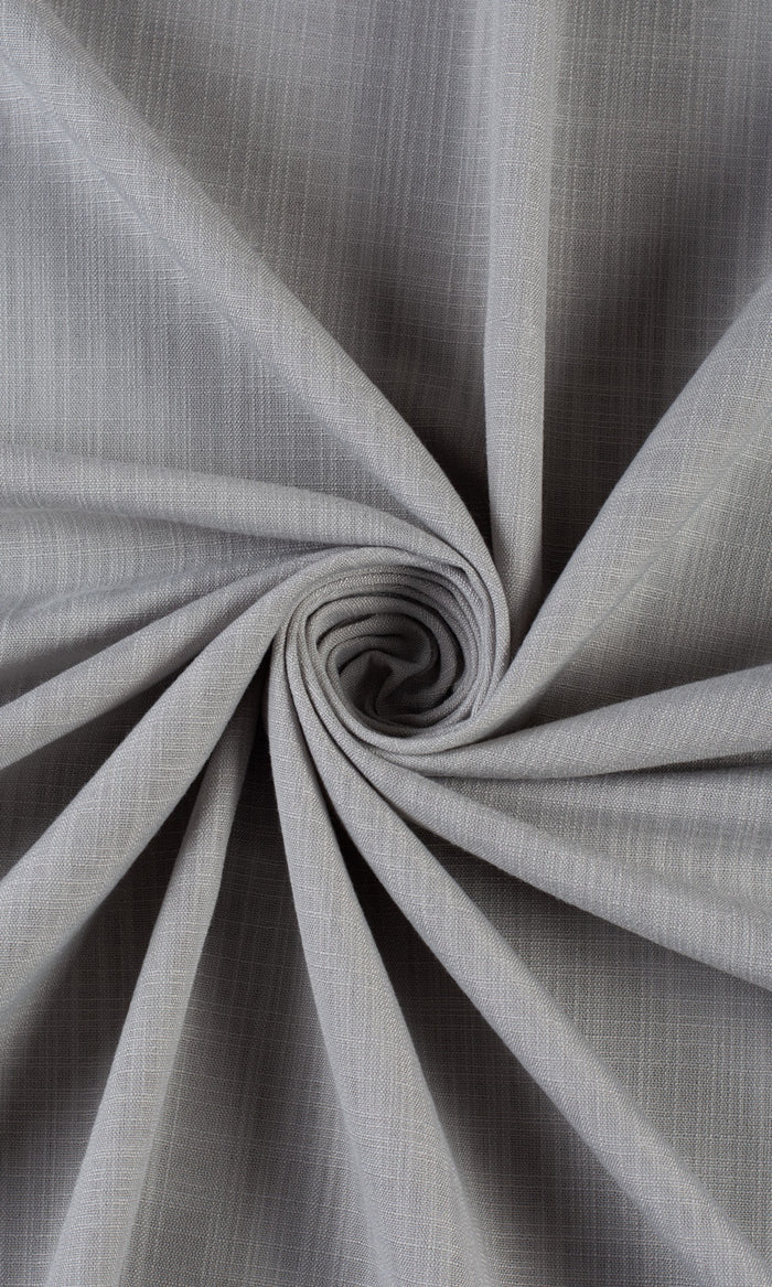 Linen-Texture Curtains / Drapes / Window Drapery Panels (Gray)