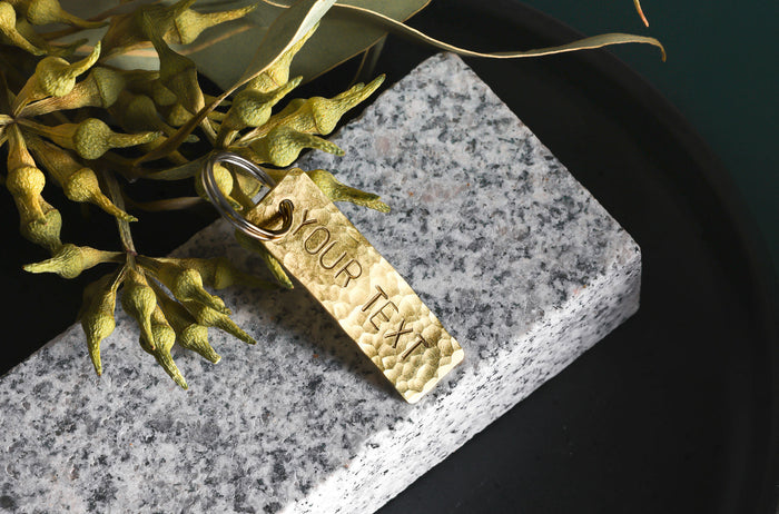 Planished Brass Keyring Personalised Engraving Empire Copper Websize Landscape