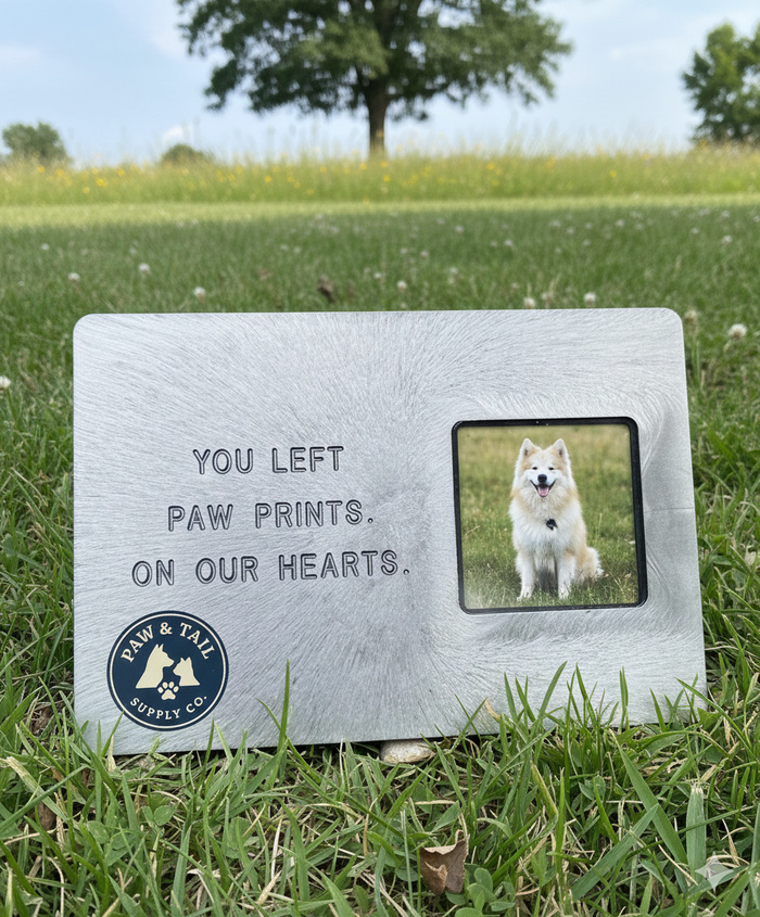 Pet Memorial Grave Headstone Custom Message & Photo Large Marker Stone 14x10