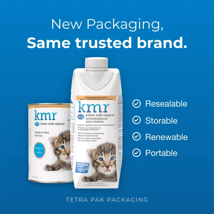 PetAg KMR Ready to Feed Milk Replacer for Kittens and Cats 16 oz. 4-Pack