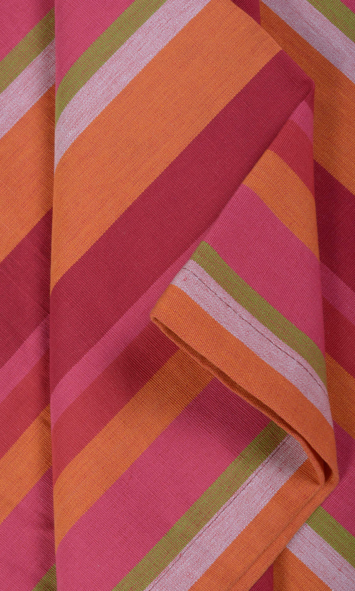 Cotton Made-to-Measure Curtains (Orange/ Pink)