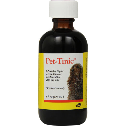 Pfizer Pet-Tinic Liquid Vitamin-Mineral Supplement for Pets 4 oz.