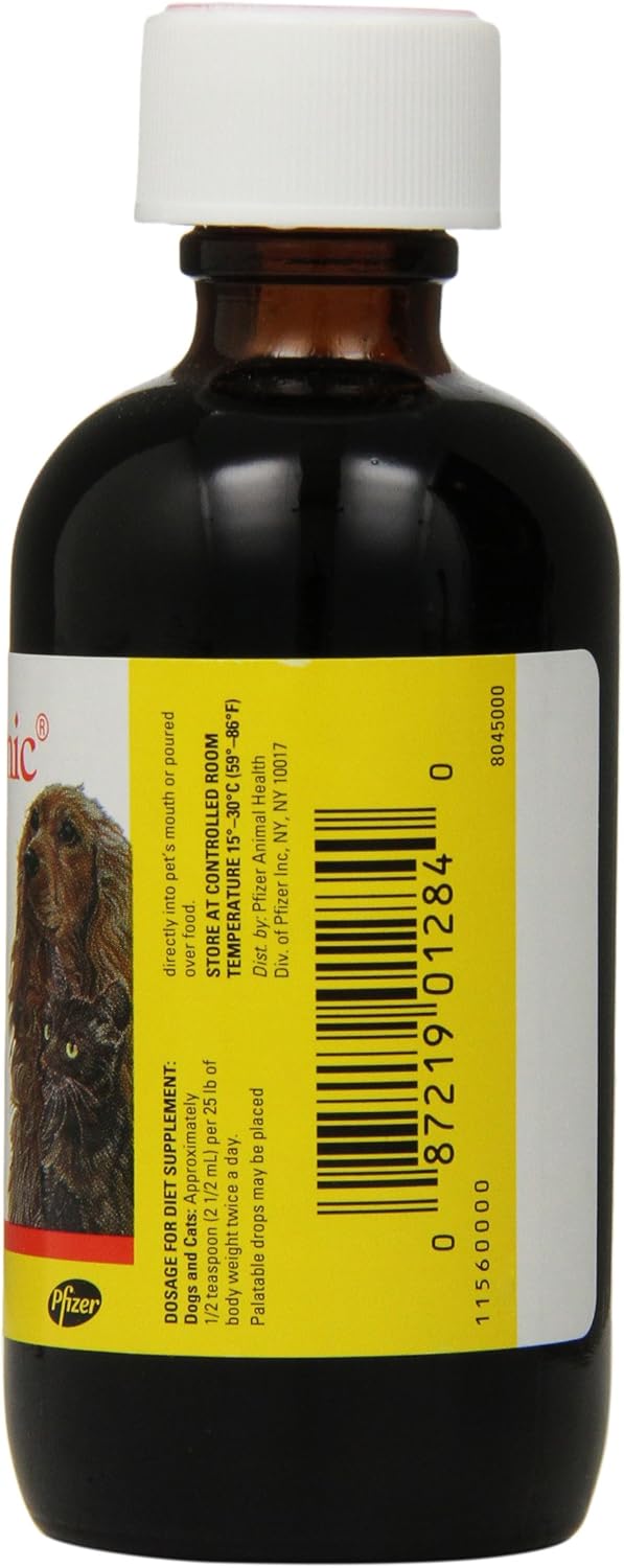 Pfizer Pet-Tinic Liquid Vitamin-Mineral Supplement for Pets 4 oz.