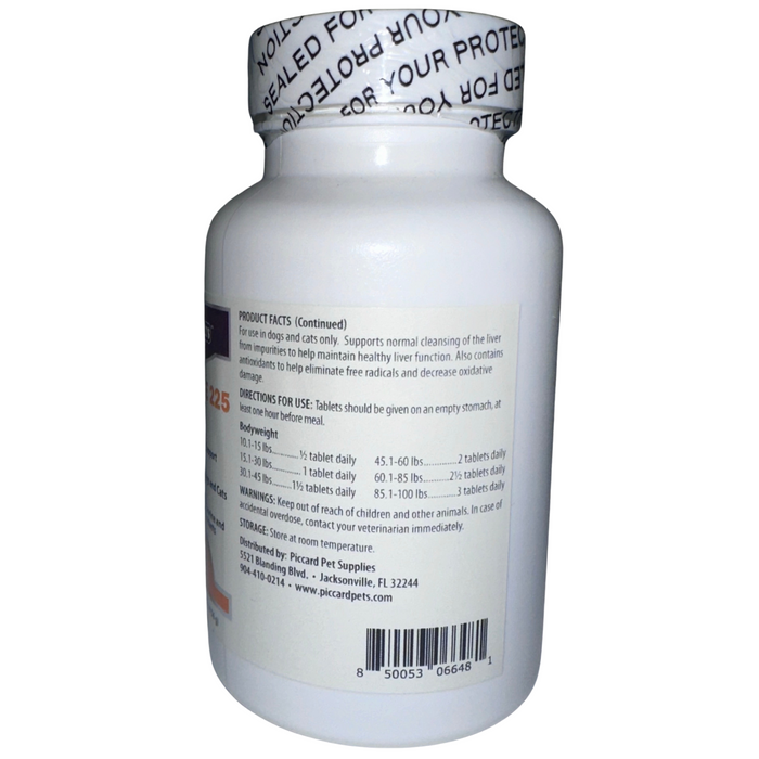 Piccardmeds4pets Denomax SAMe 225mg Dogs & Cats Liver Support 30 Count