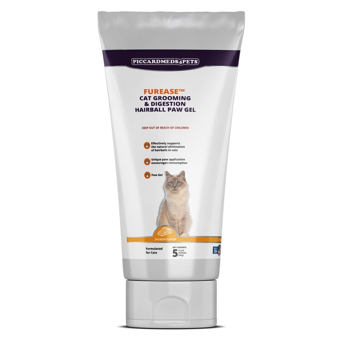 Piccardmeds4pets FurEase Cat Grooming & Digestion Hairball Paw Gel 5 oz.