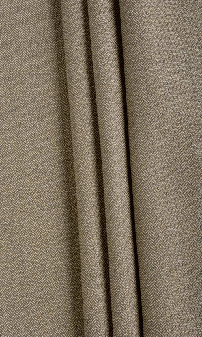 Herringbone Textured Curtains / Drapes / Window Drapery Panels (Mocha Brown)