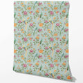 Floral Chinoiserie/ Nature Bird Print Traditional Wallpaper (Blue/ Pink/ Green/ Yellow/ Orange)