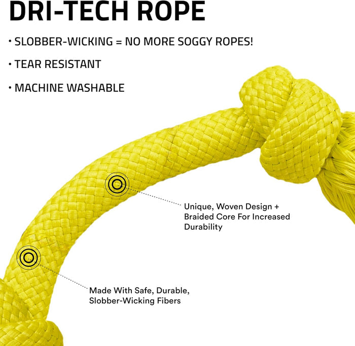 Playology Chicken Scent Rope Dog Toy Small Dri-Tech Durable Chew Toy