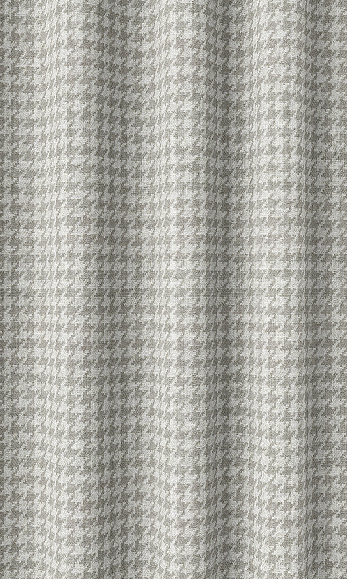 Houndstooth Print Home Décor Fabric By the Metre (Grey/ White)