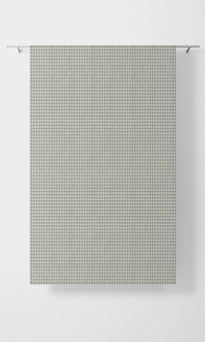 Houndstooth Print Home Textile Fabric Material By the Metre (Grey/ White)