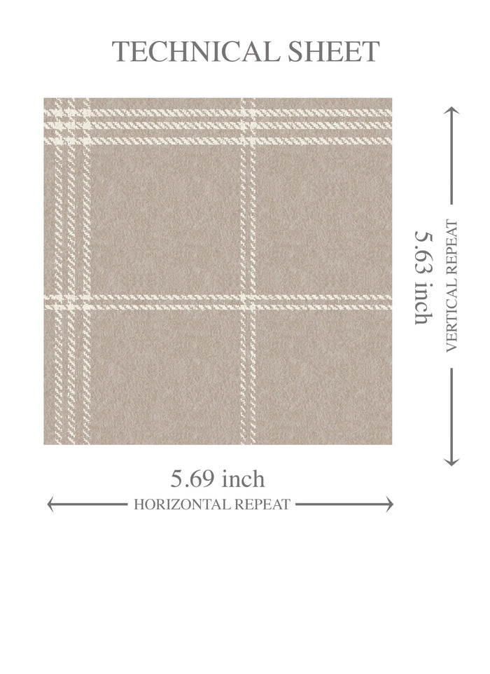 Neutral Geometric Plaid Checkered Kids Room Wallpaper (Beige/ Warm Gray/ Greige/ Taupe)