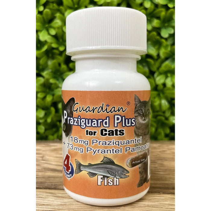 Praziguard Tapeworms Plus De-Wormer for Cats 4 Gelcaps Fish Flavor Guardian