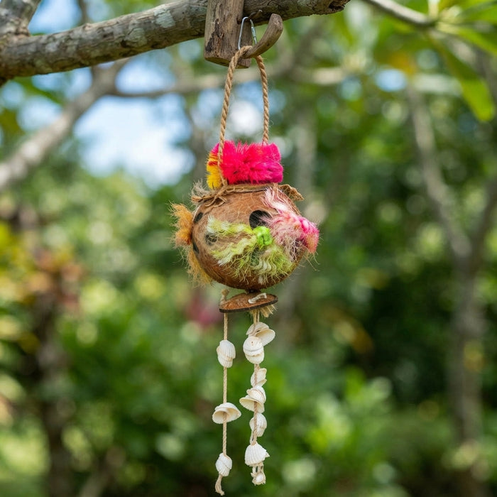 Prevue Tropical Teasers Coconut Fun Bird Toy Ideal for Small to Medium Birds