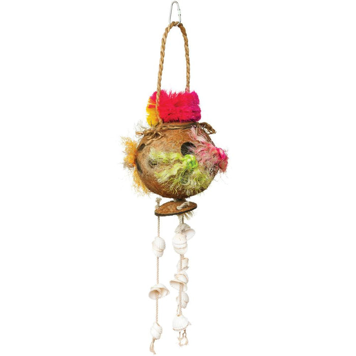 Prevue Tropical Teasers Coconut Fun Bird Toy Ideal for Small to Medium Birds