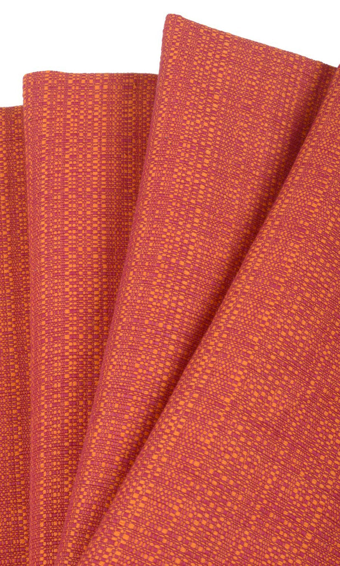 Cotton Curtains for Living, Bedroom, Kitchen, Bathroom (Orange Red)