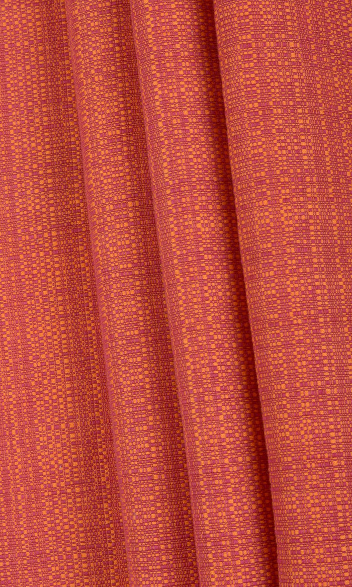 Cotton Made-to-Measure Curtains (Orange Red)