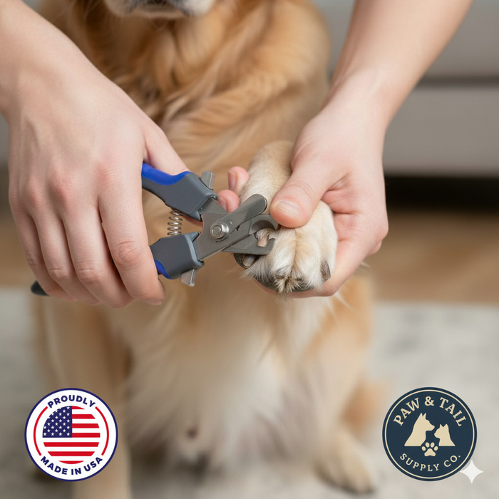 Professional Dog Nail Trimmer Grooming Stainless Steel Blade Non-Slip Grip Guard