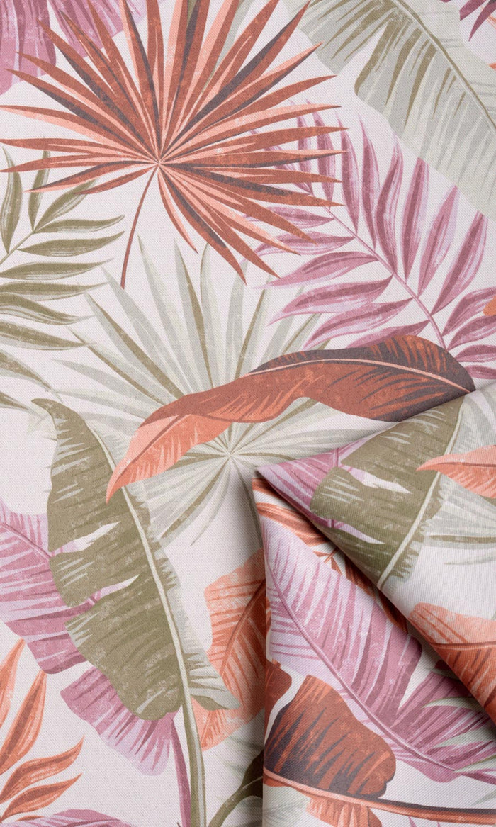 Botanical Floral Drapery (Purple/ Green) Extra Long Short Wide