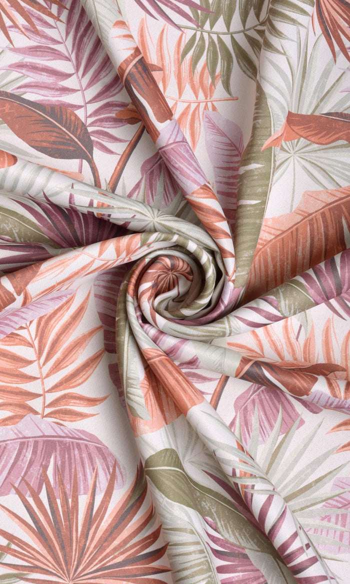 Botanical Floral Made-to-Measure Curtains (Purple/ Green)