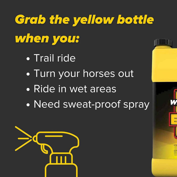 Pyranha Wipe N Spray Fly Repellent for Horses 32 oz. Long-Lasting Insect Control