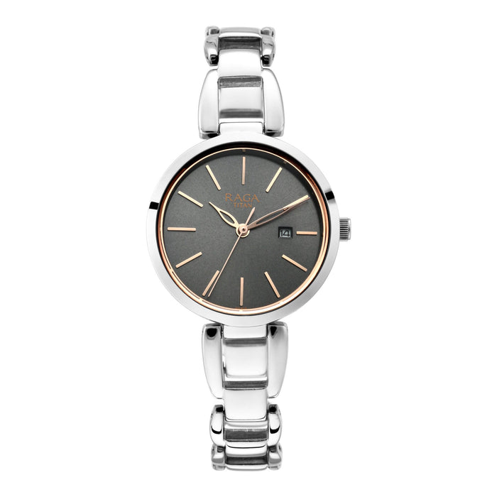 Raga Viva Gun Dial Metal Strap Watch