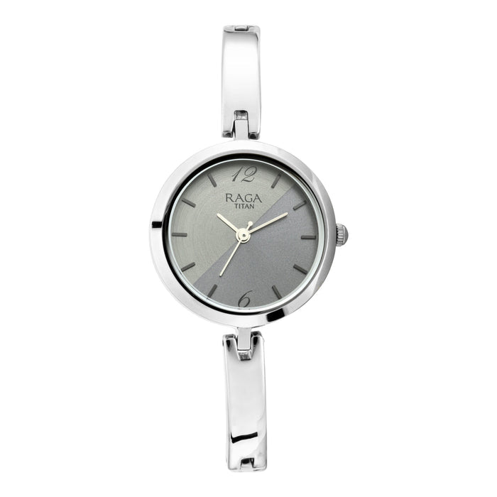 Raga Viva Silver Dial Metal Strap Watch