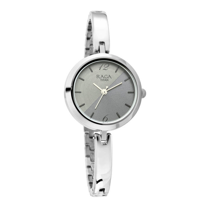Raga Viva Silver Dial Metal Strap Watch