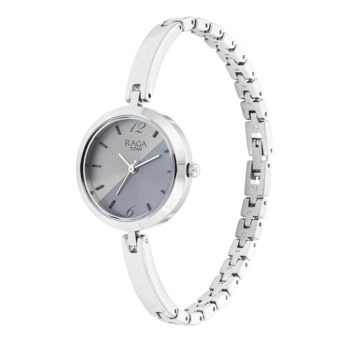 Raga Viva Silver Dial Metal Strap Watch