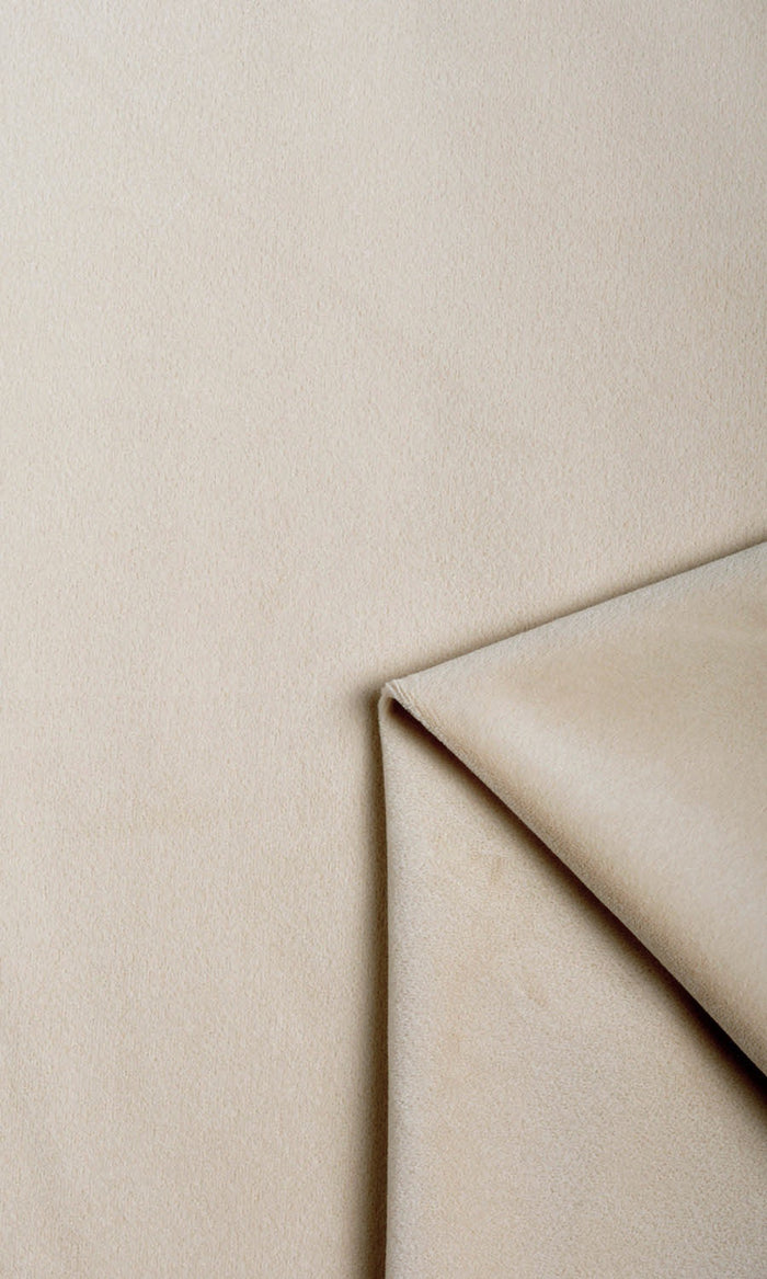 Velvet Window Treatments Fabric By the Metre (Pale Beige)