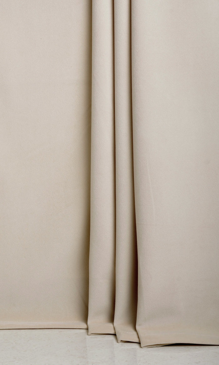 Velvet Home Textile Fabric Material By the Metre (Pale Beige)