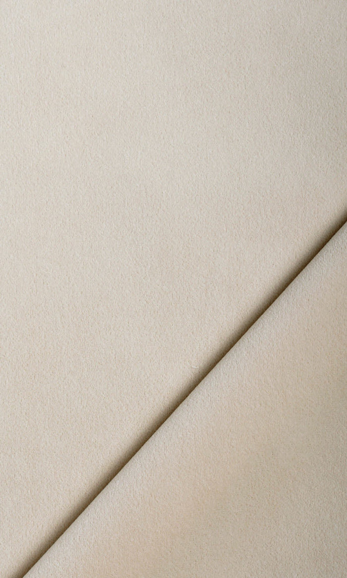 Velvet Fabric Material By the Metre (Pale Beige)