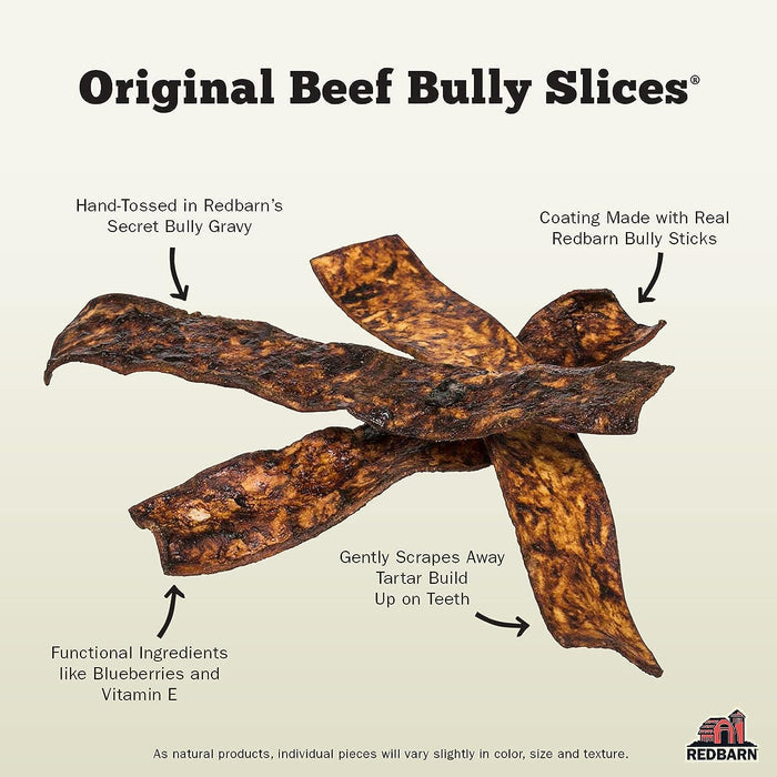 Redbarn Bully Slices Original Flavor Rawhide Dog Chews 9 oz. Dog Joint & Dental Support