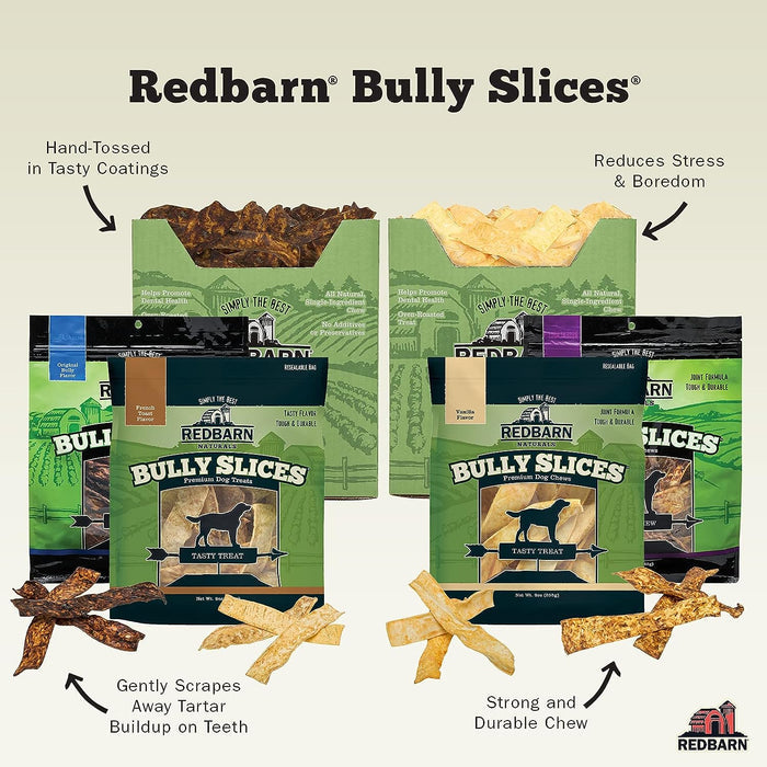 Redbarn Bully Slices Original Flavor Rawhide Dog Chews 9 oz. Dog Joint & Dental Support