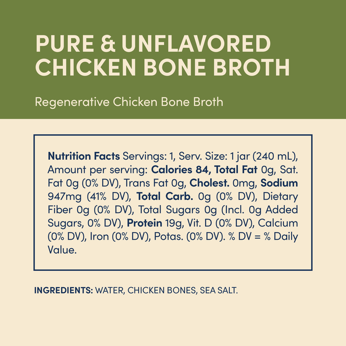 Regenerative Pasture-Raised Chicken Bone Broth