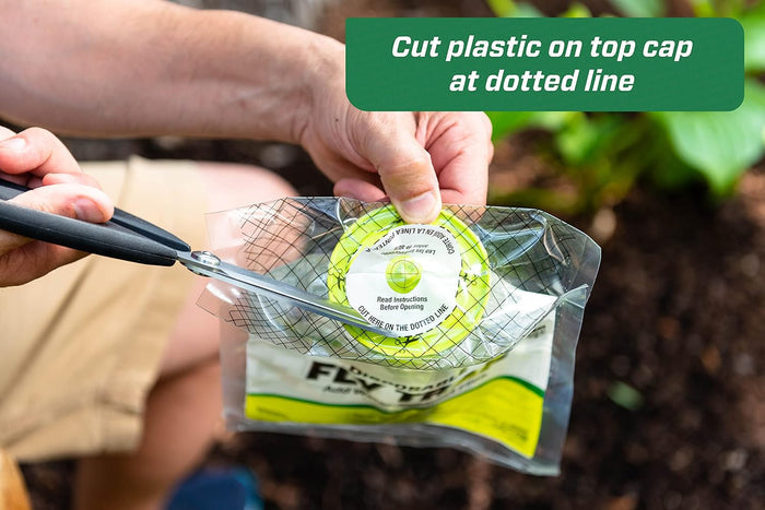 RESCUE! Disposable Fly Trap Outdoor Catches 20,000 Flies No Poison 24 Traps