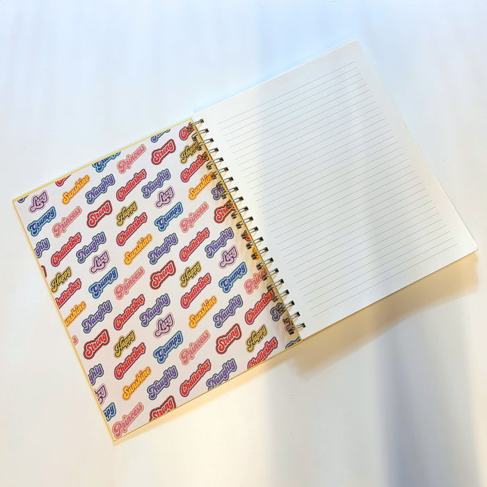 Retro 1970s 1980s Little Miss and Mr. Men Full Size Hardcover Spiral Notebook So Many Feelings | Hardcover Journal