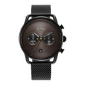 Retro Black Dial Black Stainless Steel Mesh Strap Watch 1860NM01