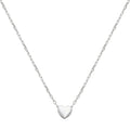 Silver 925 Rhodium Plated Small Heart Necklace - STP01543 | Silver Palace Inc.