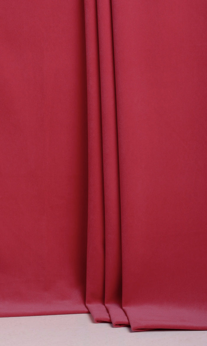 Velvet Curtains / Drapes / Window Drapery Panels (Raspberry Red/ Pink)