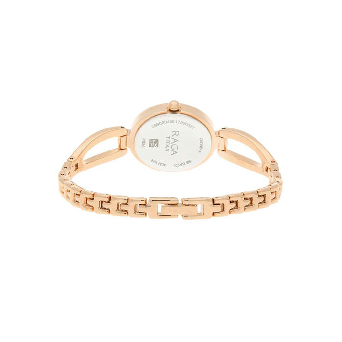 Rose Gold Dial Stainless Steel Strap Watch 2579WM01, Rose Gold