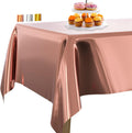 Rose Gold Metallic Disposable Table Cover 54"x108" - Party Wedding Tablecloth