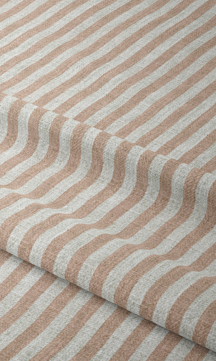 Modern Striped Print Curtains for Living, Bedroom, Kitchen, Bathroom (Pink/ White)