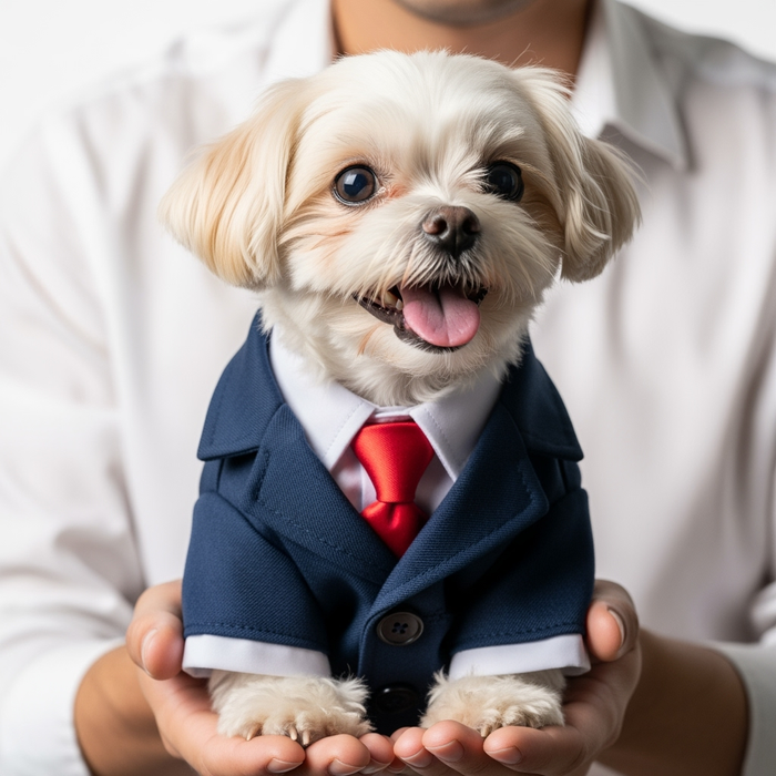 Rubie's Business Suit Pet Costume Blue Executive Jumpsuit Fun Outfit Halloween Suit