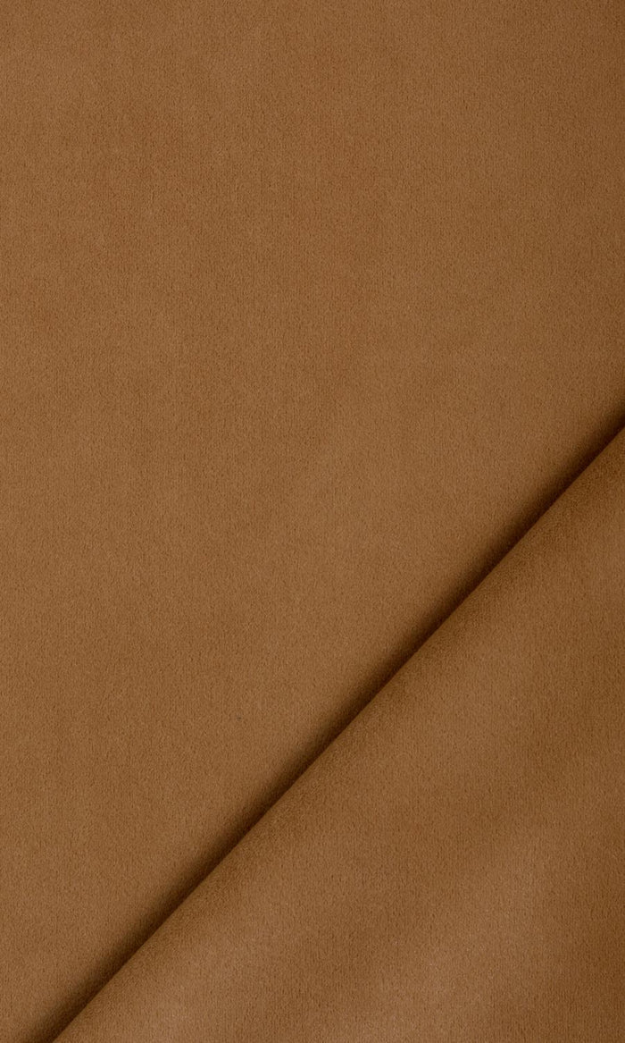 Velvet Home Textile Fabric Material By the Metre (Burnt Orange/ Brown)