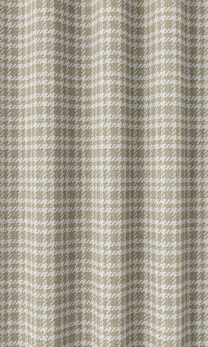 Checkered Drapes (Brown/ White)