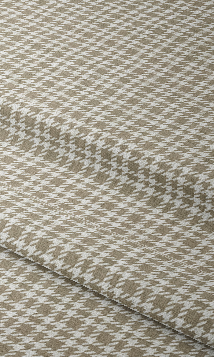 Checkered Drapes for Living, Bedroom, Kitchen, Bathroom (Brown/ White)