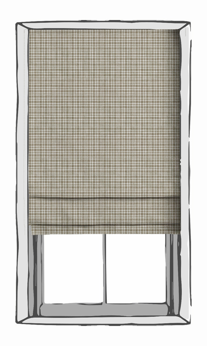 Checkered Drapes (Brown/ White) Extra Long Short Wide
